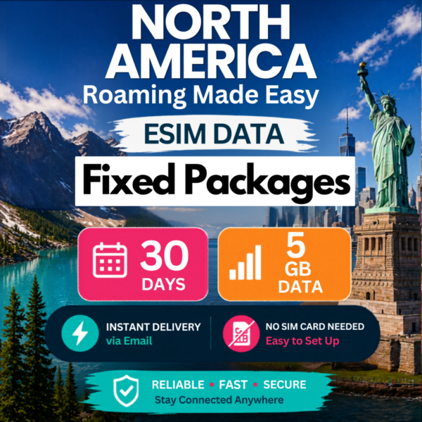 North America eSIM – 5GB (30 Days)