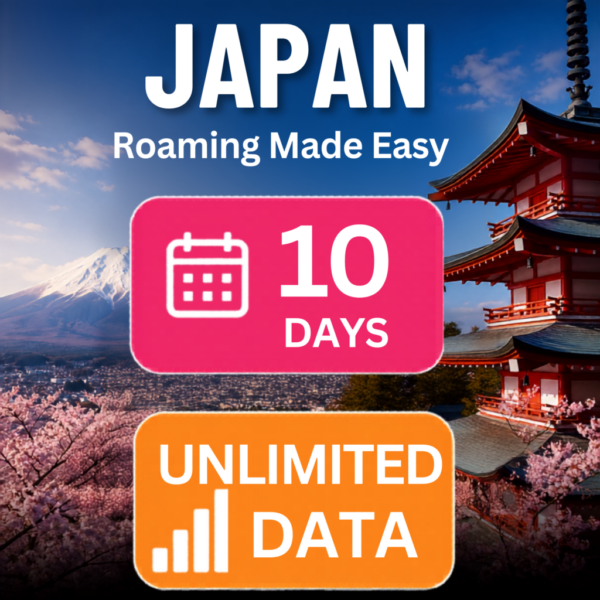 Japan eSim – Standard Unlimited (10 Day)