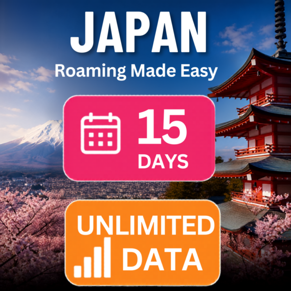 Japan eSim – Standard Unlimited (15 Day)