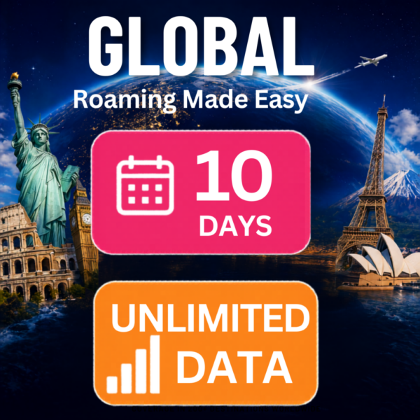 Global eSim – Standard Unlimited (10 Day)