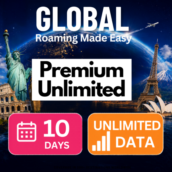 Global eSim – Premium Unlimited (10 Day)