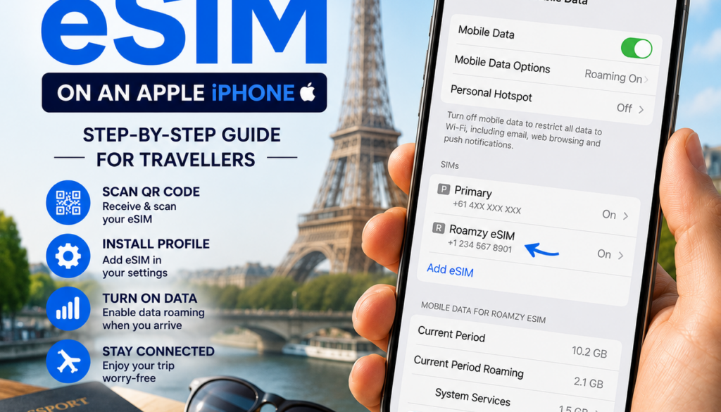 Installing an eSIM on an Apple iPhone