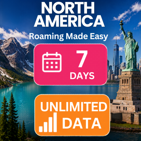 North America eSIM – Standard Unlimited (7 Day)