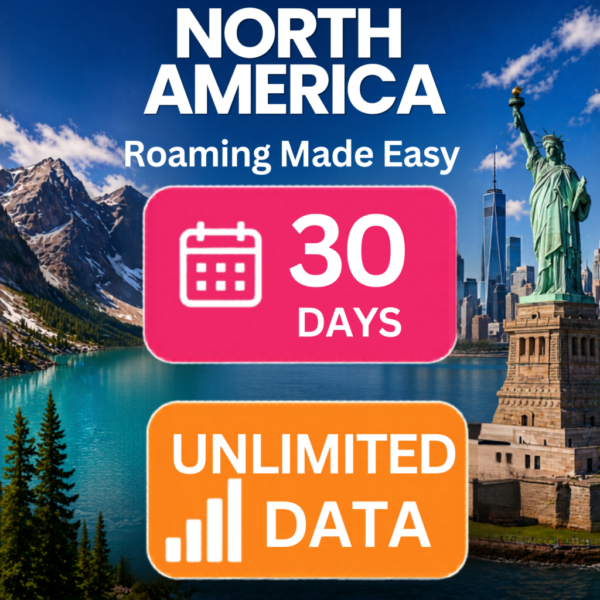 North America eSIM – Standard Unlimited (30 Day)