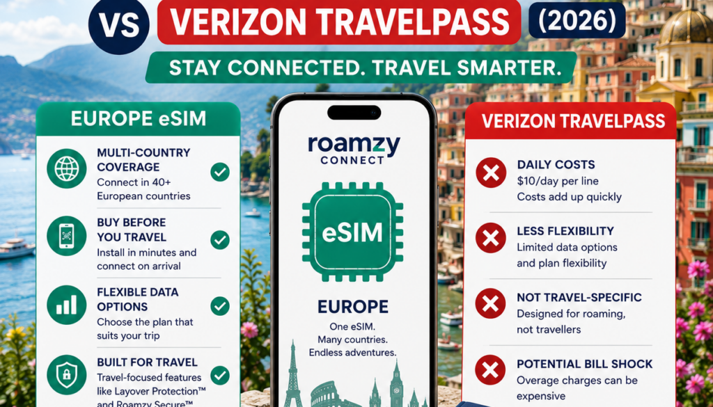 3 Smart Reasons to Get an eSIM for Europe vs Verizon TravelPass (2026)