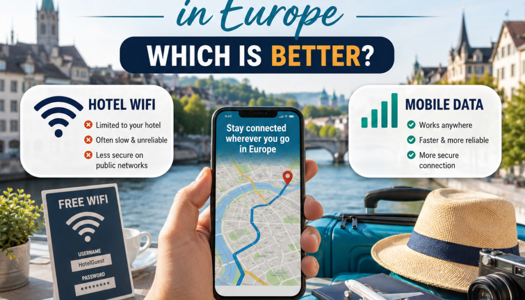 Hotel WiFi vs Mobile Data in Europe