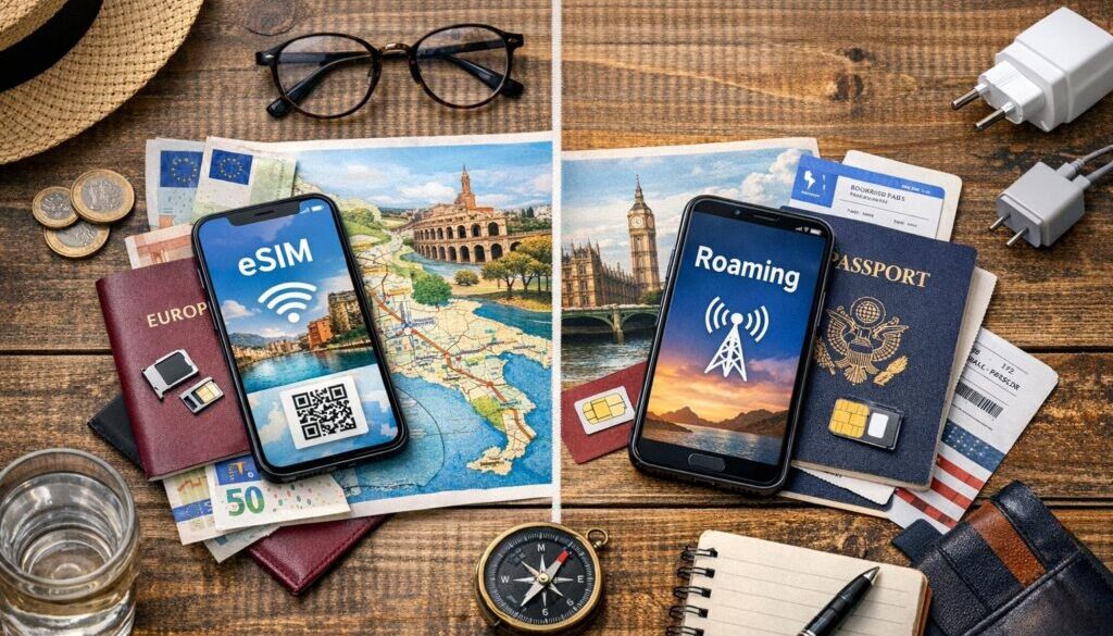 Europe eSIM vs US roaming