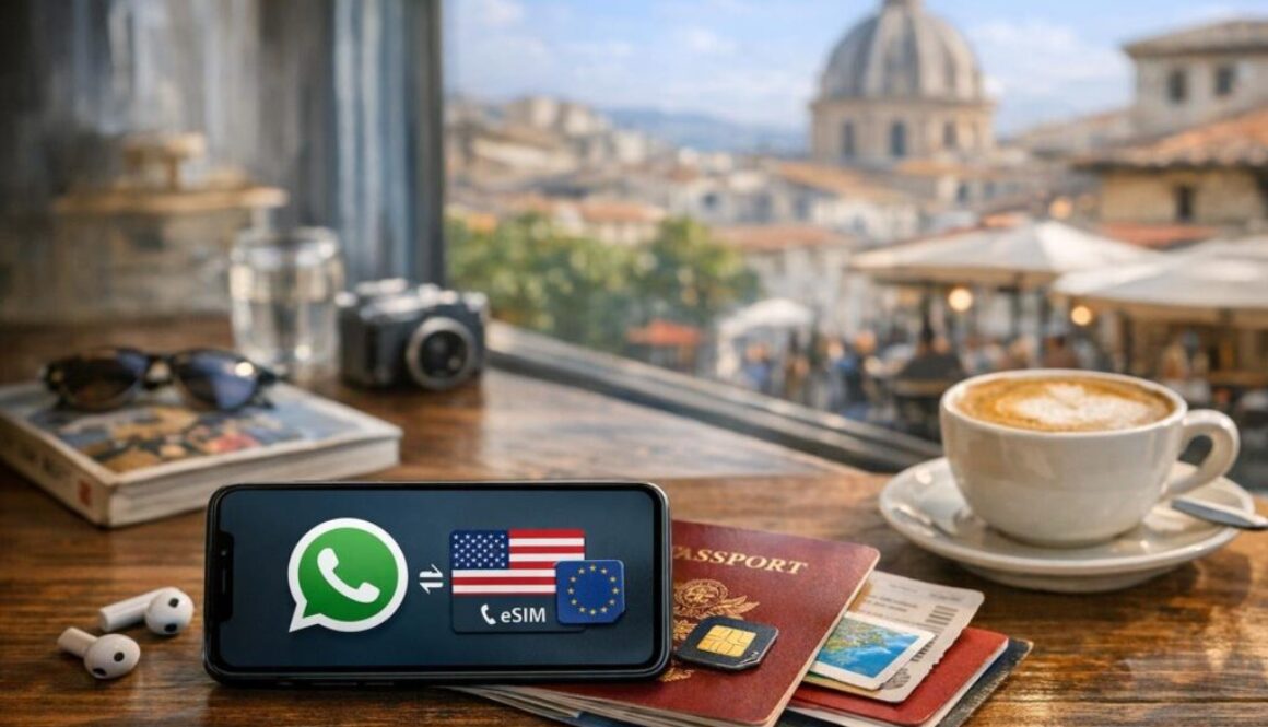 WhatsApp with a Europe eSIM and keep my US number